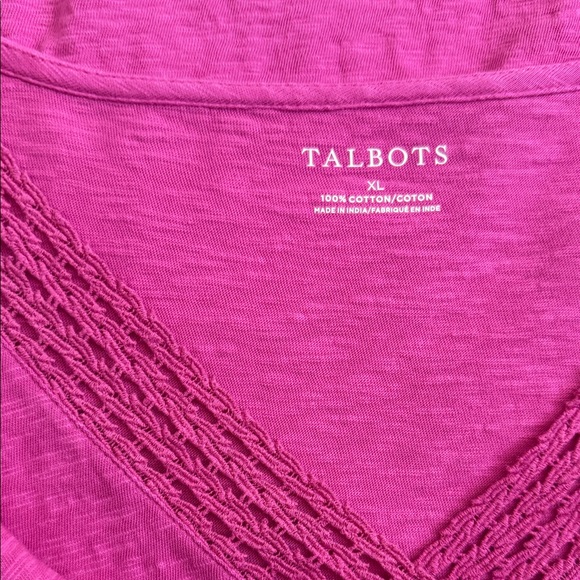 Talbots Short Sleeve Tees - Fuchsia and Sky Blue - Picture 9 of 9